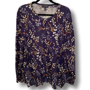 Beautiful floral Lands End Cardigan Cardi 3X